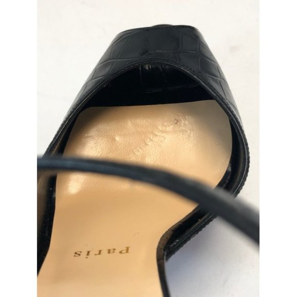 CHRISTIAN LOUBOUTIN Jenlove Alta Leather Croc Embossed Peep Toe Pumps EU:39 - Picture 11 of 12